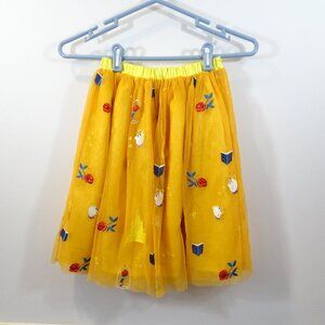 Hanna Andersson S Disney Beauty and the Beast Yellow Tulle Skirt Belle Princess